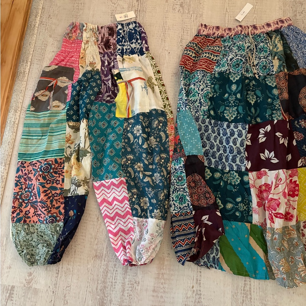 NWT Katmandu maxi patchwork skirt and the patchwork joggers OSFM